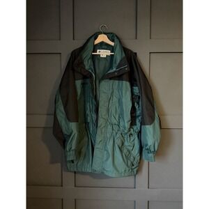 Vintage Columbia Jacket Mens XL Green Black Double Whammy Parka Outdoor Coat 90s